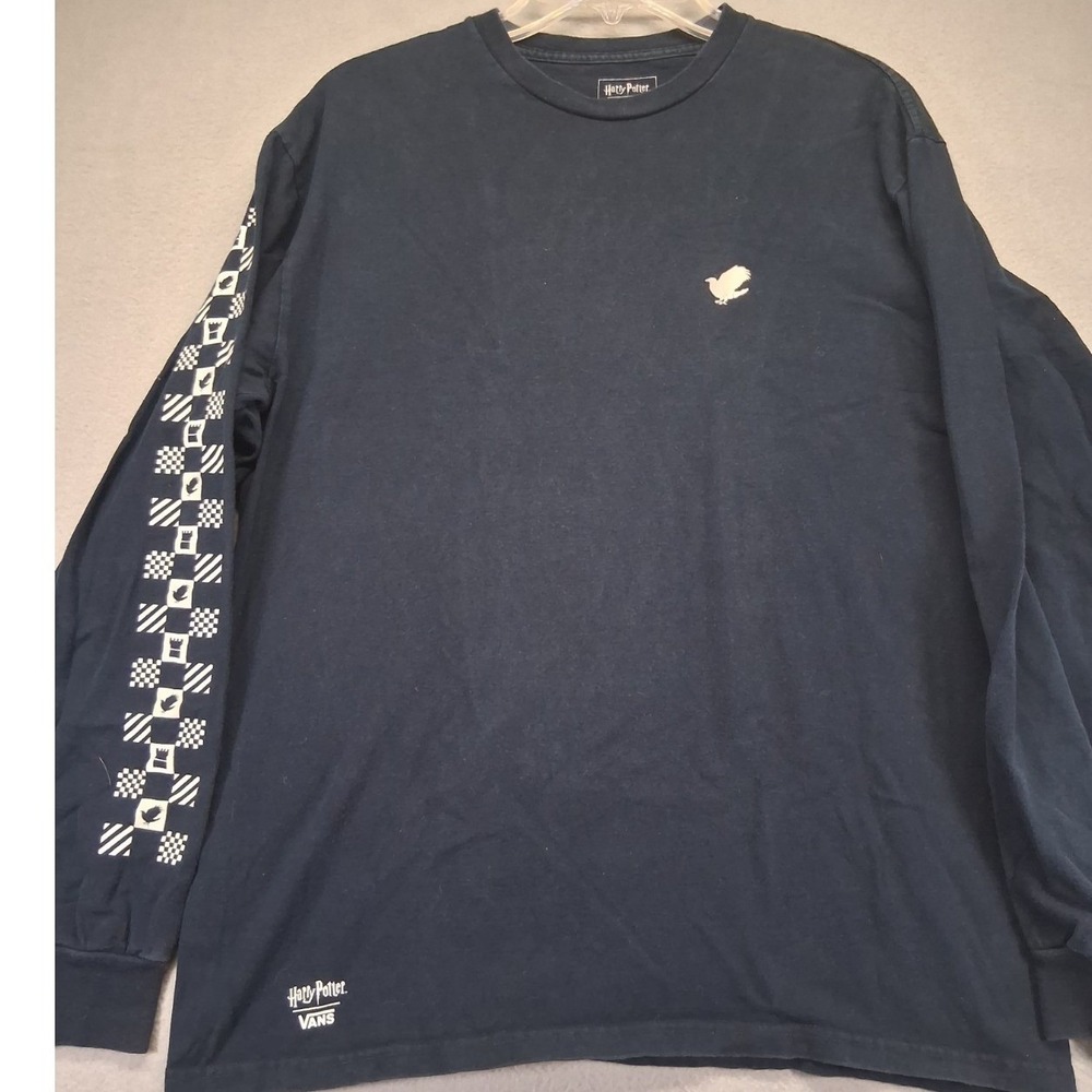 Vans Harry Potter Ravenclaw Long Sleeve T-Shirt‎ Navy Blue Mens Med. Graphic Tee